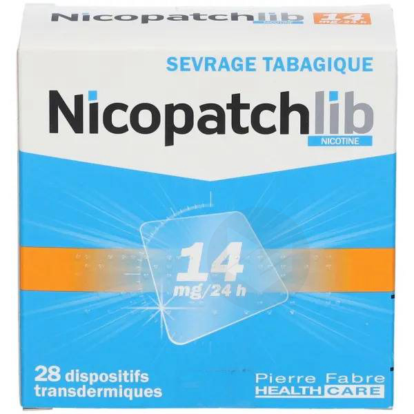NICOPATCHLIB 14 mg/24 heures, 28 dispositifs transdermiques