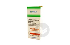 OXOMEMAZINE ZENTIVA 0,33 mg/ml Solution buvable sans sucre édulcoré à acésulfame potassique (Flacon de 150ml)