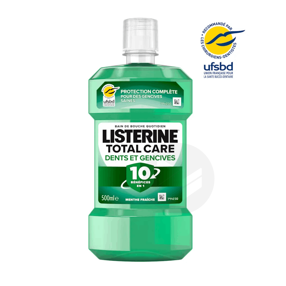 Bain de Bouche LISTERINE Total Care Protection Dents Et Gencives 500ml