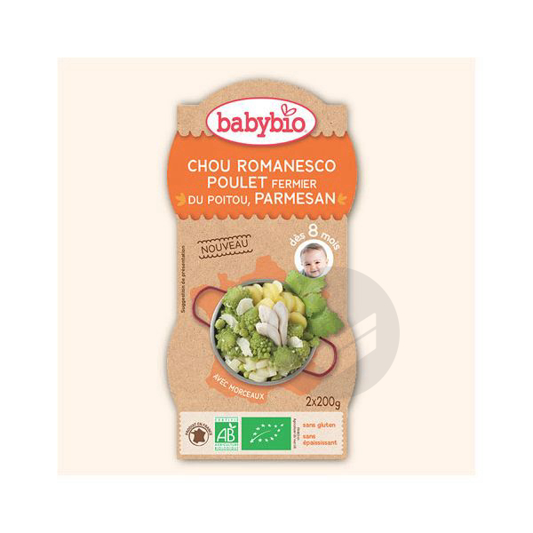 BABYBIO Bol Chou Romanesco Poulet Parmesan