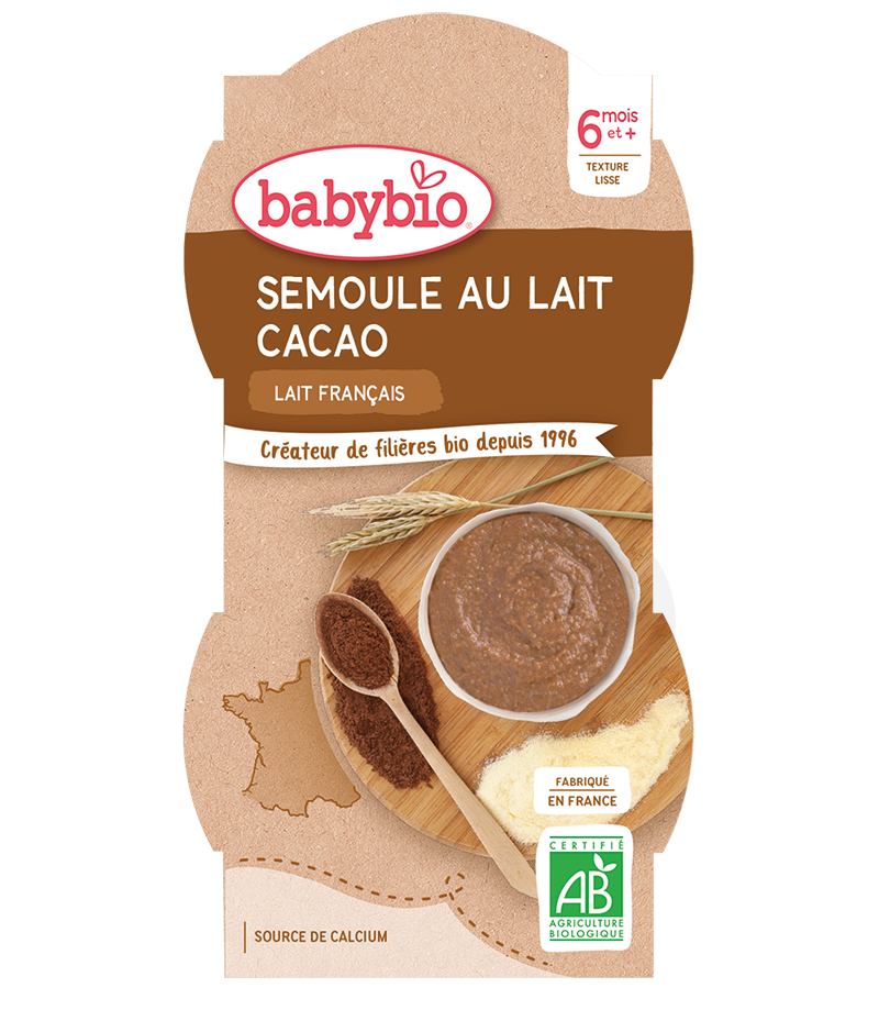 Semoule au Lait Cacao Pour Bébé 2x100g