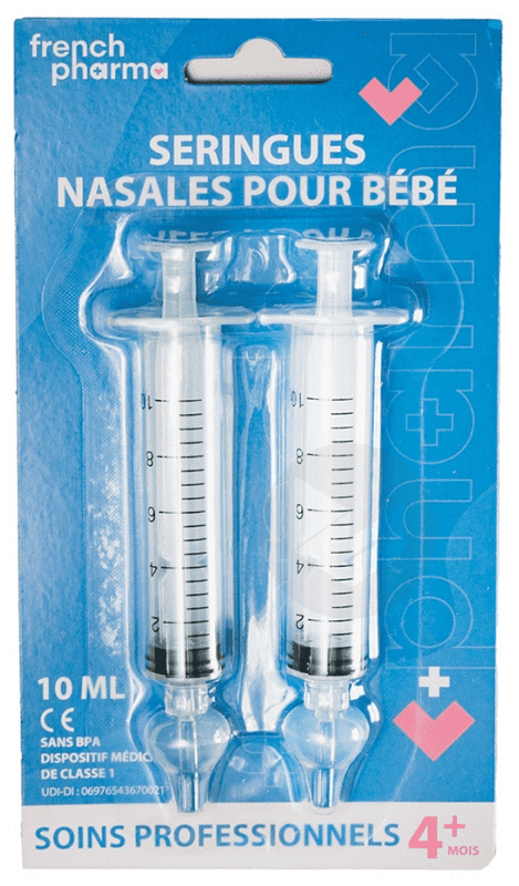 Seringues Nasales pour Bébé 4Mois+ 2x10ml