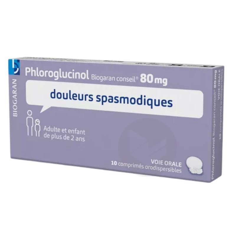 PHLOROGLUCINOL BIOGARAN CONSEIL 80 mg, 10 comprimés orodispersibles