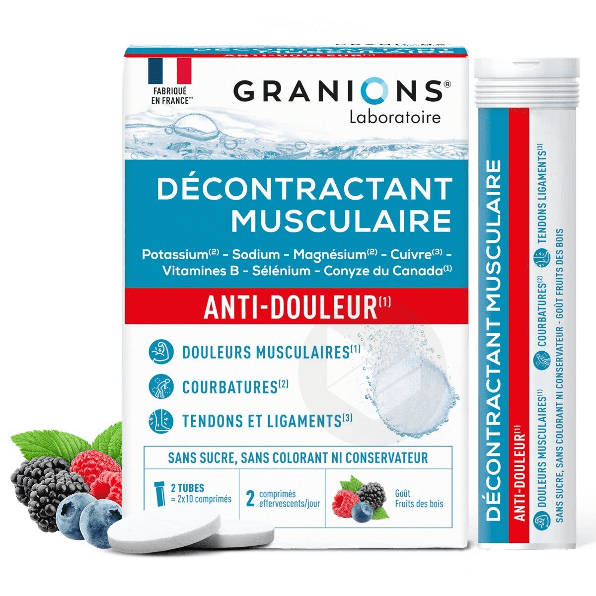 Décontractant Musculaire Effervescent 20 comprimés