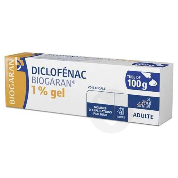 DICLOFENAC BIOGARAN 1 % gel, 100 g