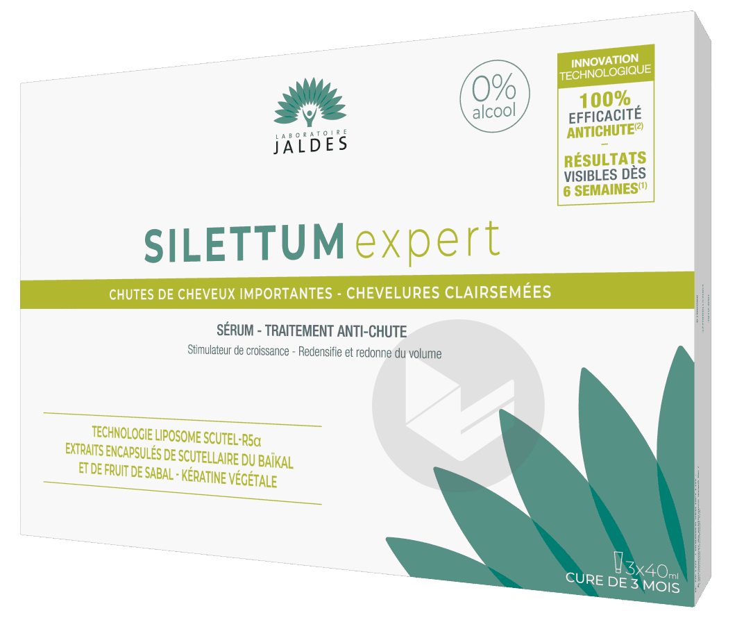SILETTUM EXPERT Sérum Anti-Chute 3 flacons de 40 ml