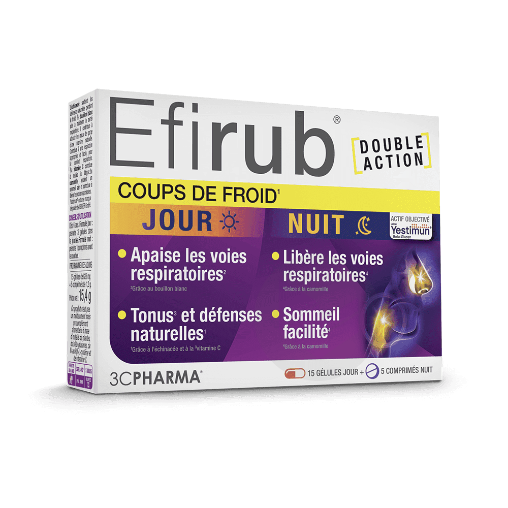 Efirub Jour / Nuit 15 gélules Jour + 5 comprimés Nuit