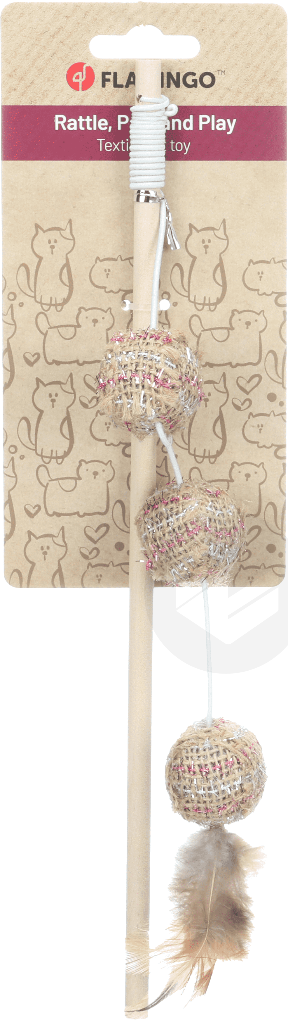 Jouet Texu Canne à pêche avec balle Brun