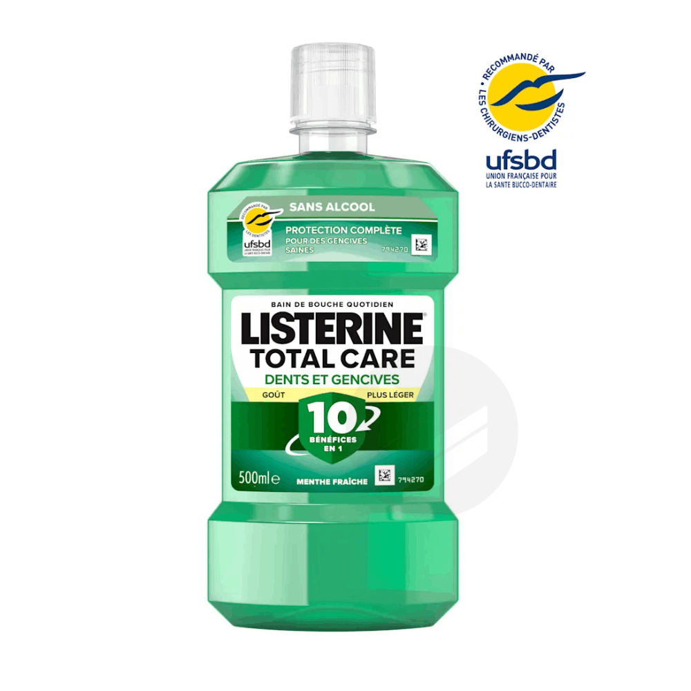 Bain de Bouche LISTERINE Total Care Protection Dents 500ml