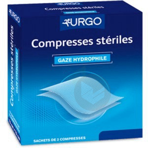 URGO Compr stérile 7,5x7,5cm 10Sach/2