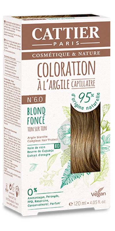 Coloration capillaire à l'argile n°6.0 blond foncé