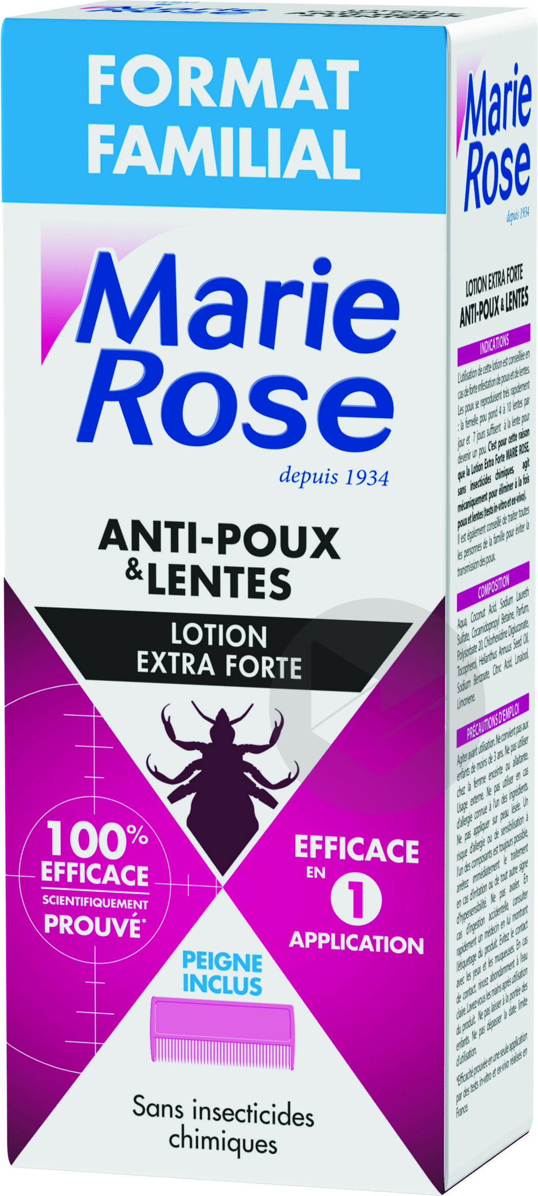 ANTI-POUX & LENTES, Lotion Extra Forte, Pack Familial, 200 ml