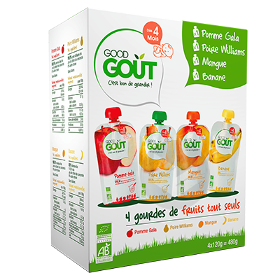 Gourde Variety fruits 4x120g