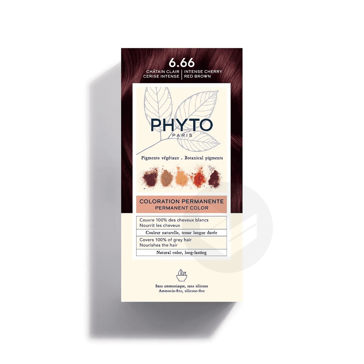 COLORATION PHYTO 6.66 Chatain Clair Cerise Intense