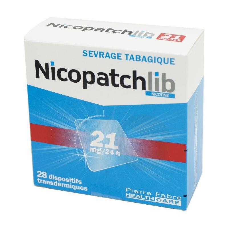 NICOPATCHLIB 21 mg/24 heures, 28 dispositifs transdermiques