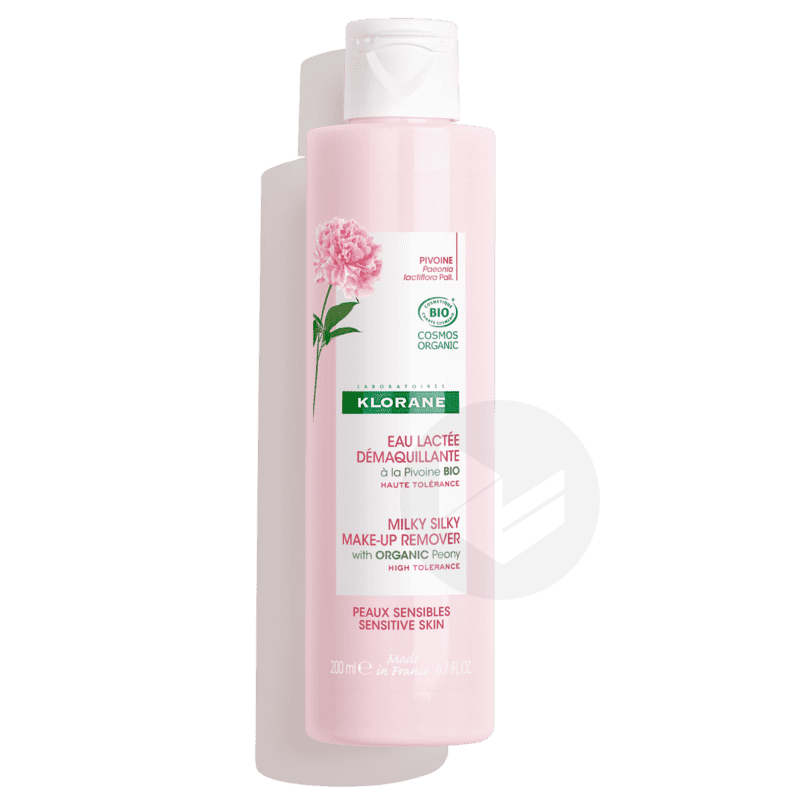 Eau lactée démaquillante à la Pivoine BIO 200ml