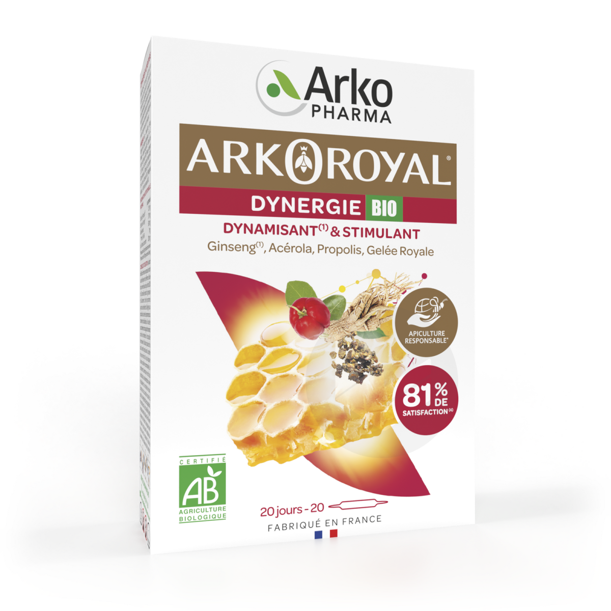 Arkoroyal Dynergie BIO 20 ampoules