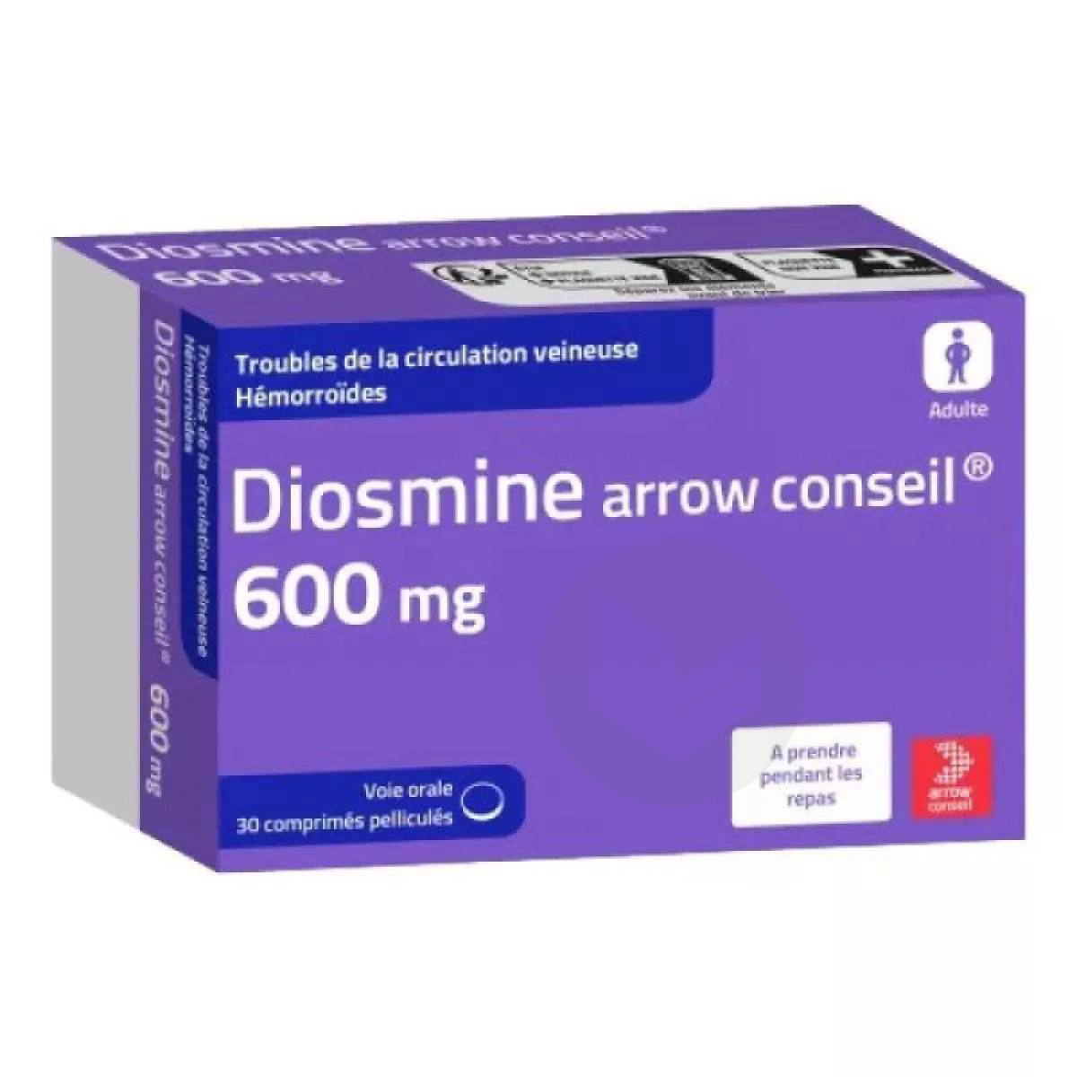 DIOSMINE ARROW CONSEIL 600 mg, 30 comprimés pelliculés