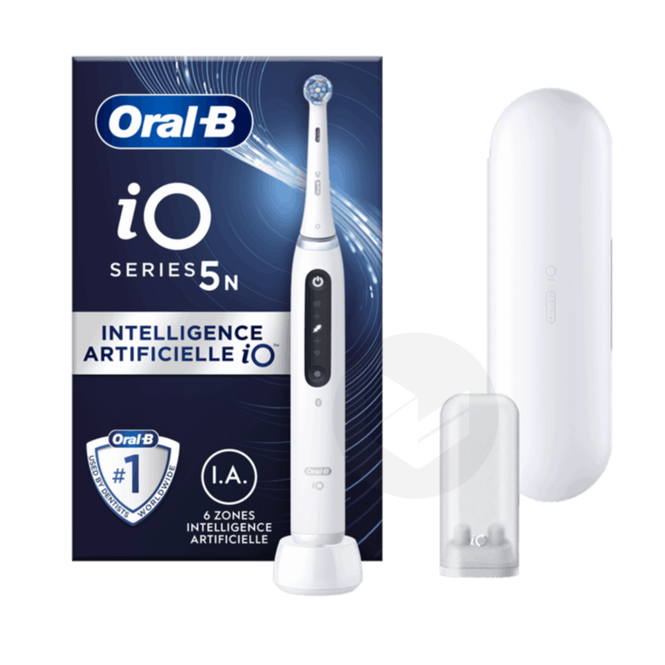 Oral-B iO 5 Blanche Brosse à dents électrique avec brossette