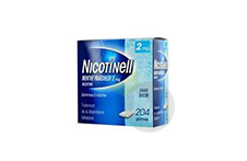 NICOTINELL 2 mg Gomme à mâcher médic menthe fraîcheur sans sucre (Plaquette de 204)
