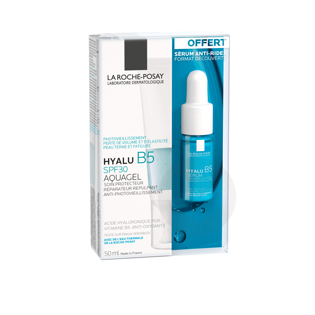 Hyalu B5 Coffret SPF30 Aquagel acide hyaluronique + mini Serum 10ml offert
