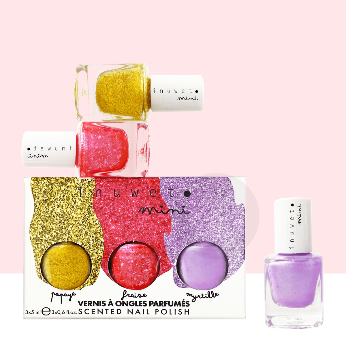 Coffret Trio Vernis à l'eau pour enfants Rainbow
