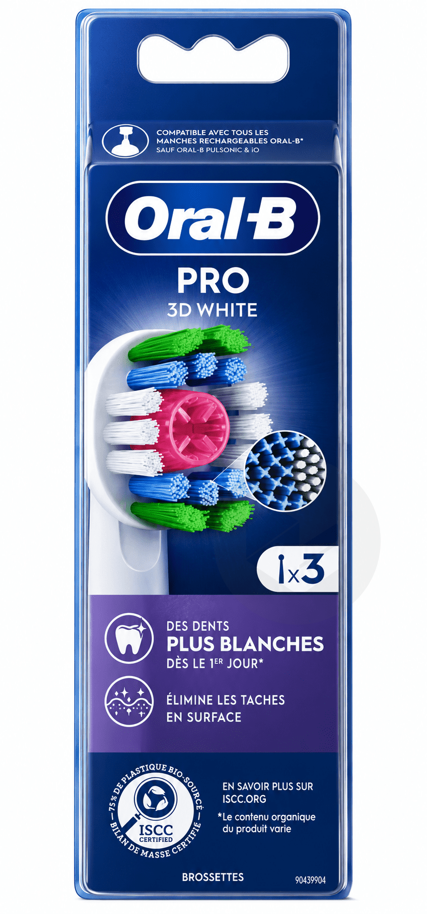 Pro 3D White 3 Brossettes de Rechange