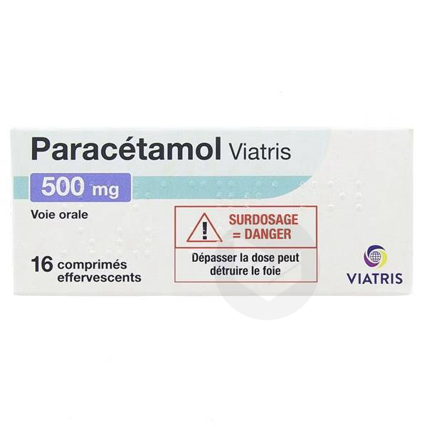 PARACETAMOL VIATRIS 500 mg, 16 comprimés effervescents