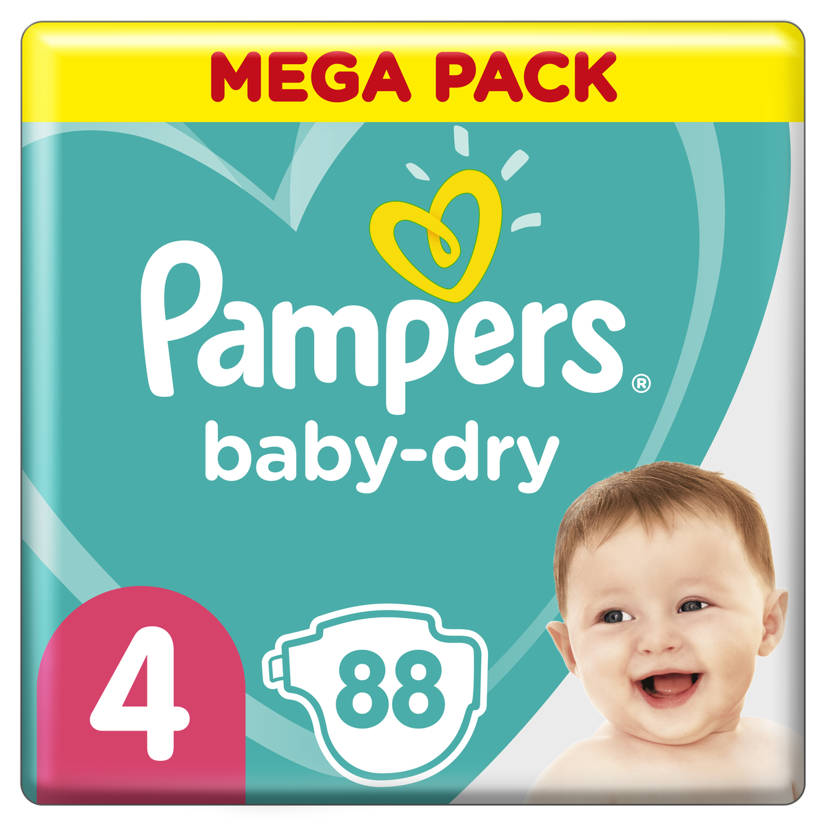Couche Baby Dry Mega pack taille 4 x88