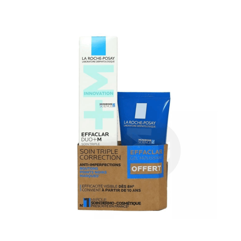 Effaclar duo+ M Soin Anti-imperfections 40ml + Gel Moussant Purifiant 50ml Offert