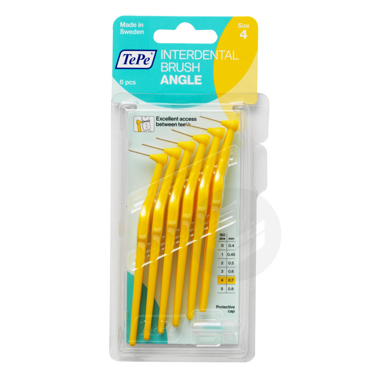 Brossettes Interdentaires Angle jaune 0.7mm ISO 4 x6