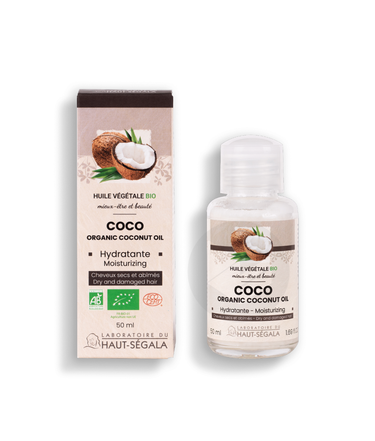 Huile de coco certifiée BIO 50ml