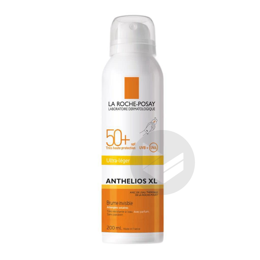 Anthelios Crème Solaire en Brume Invisible Corps SPF50+ Aérosol Avec Parfum 200ml