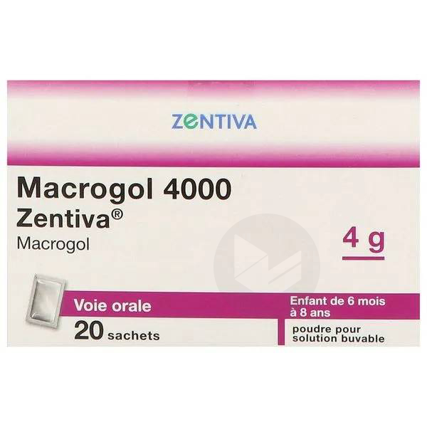 MACROGOL 4000 ZENTIVA 4 g, 20 sachets