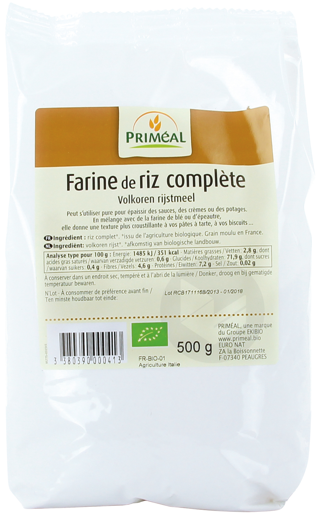 Farine de riz Complet 500g