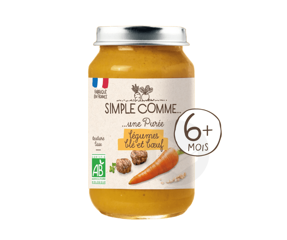 Légumes, Blé et Boeuf 200g