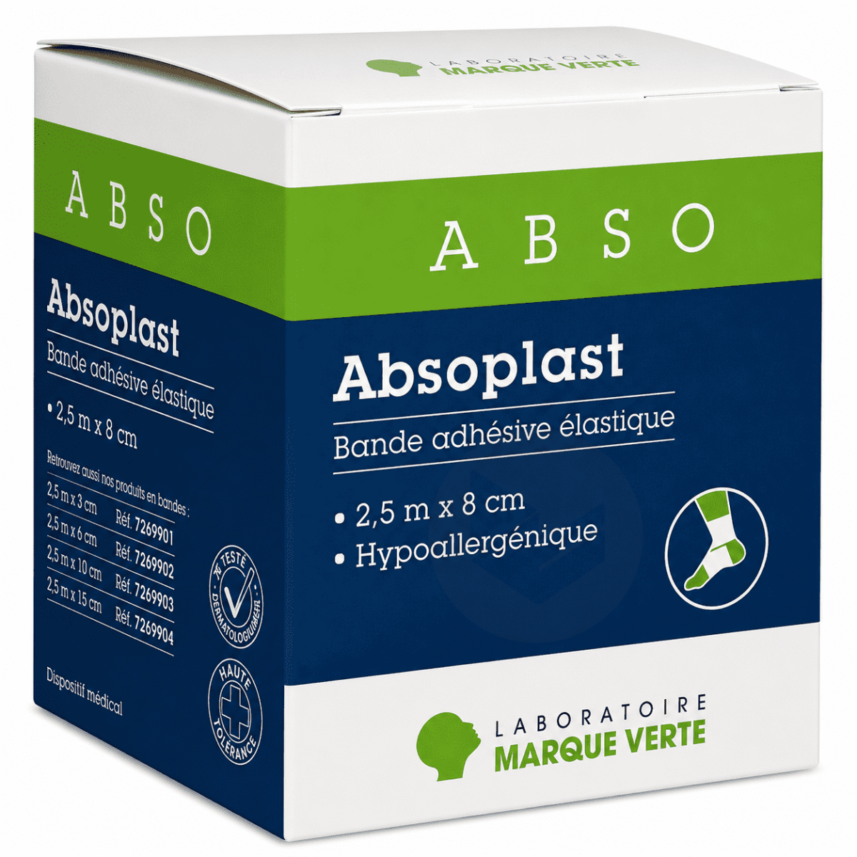 Absoplast Bande adhésive élastique 2m5 x 8cm