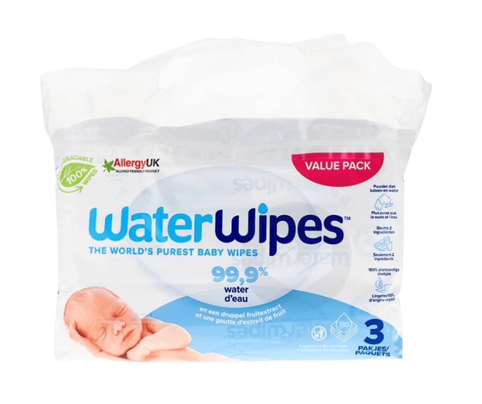 Lingettes à l'eau 3x60