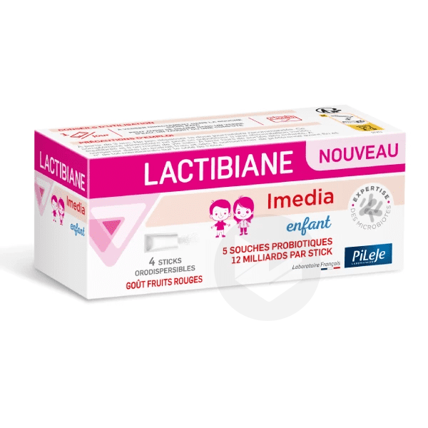 LACTIBIANE Imedia Enfant 4 sticks orodispersibles
