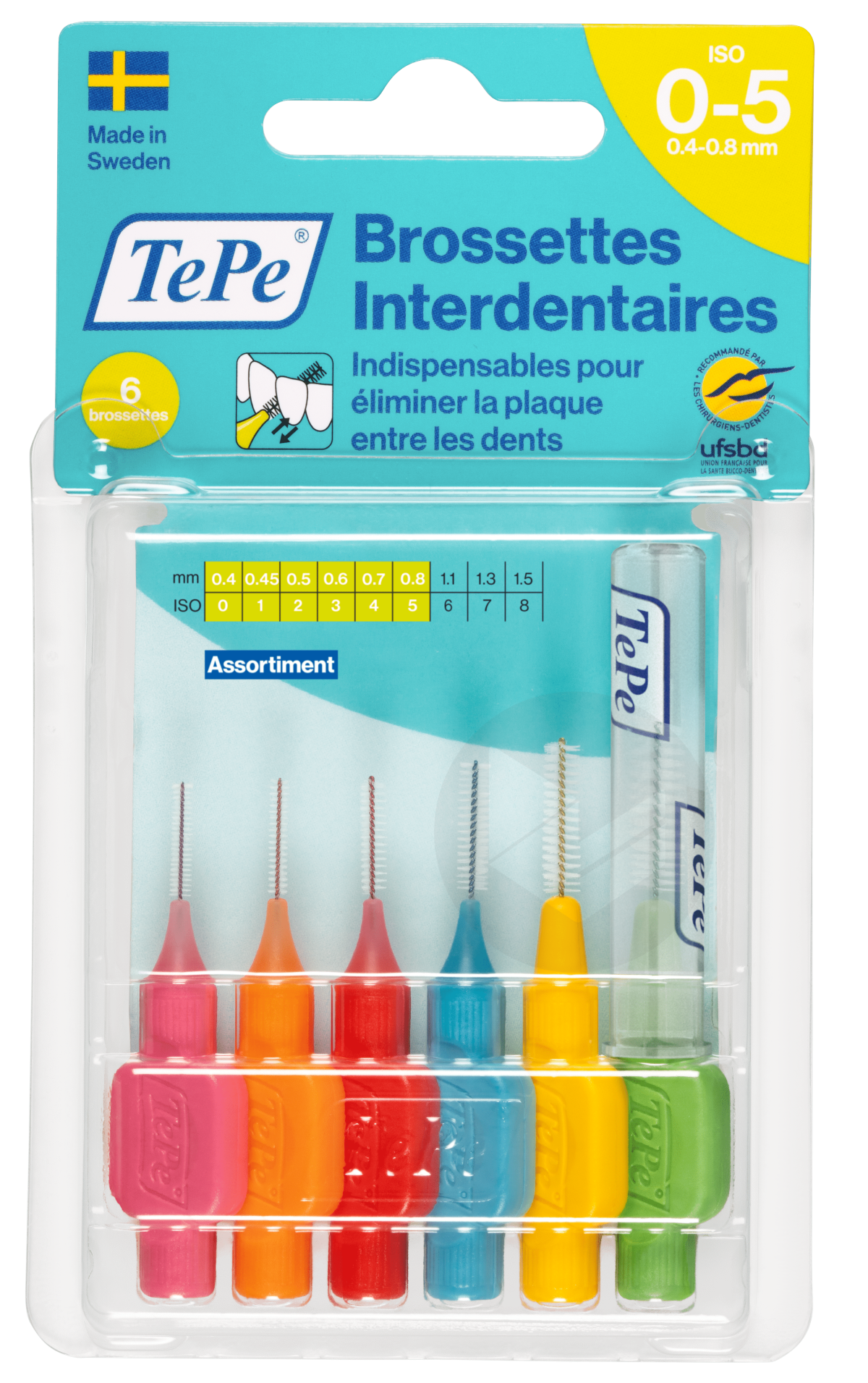 Brossettes Interdentaires Assortiment Taille 0 à 5