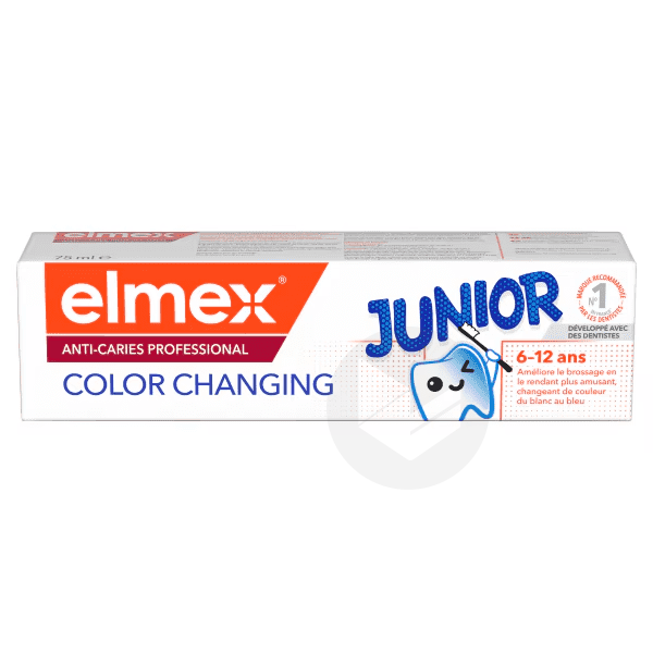 Dentifrice elmex® Anti-Caries Professional Junior Color Changing 75ml