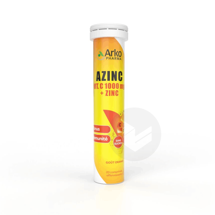 Azinc VIT.C 1000 mg + Zinc 20 comprimés