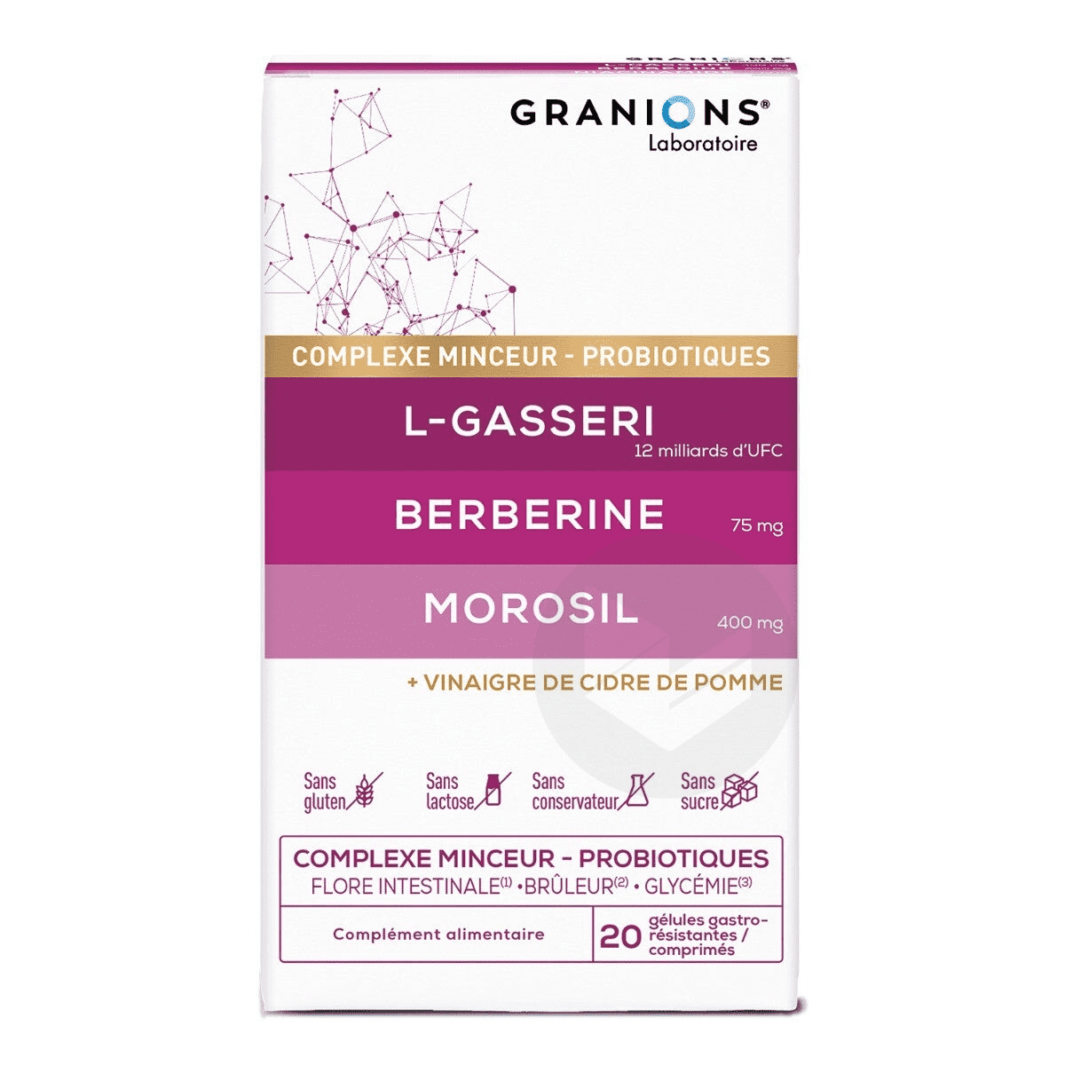 Complexe Microbiote Minceur LGasseri Berberine Morosil 20 comprimés