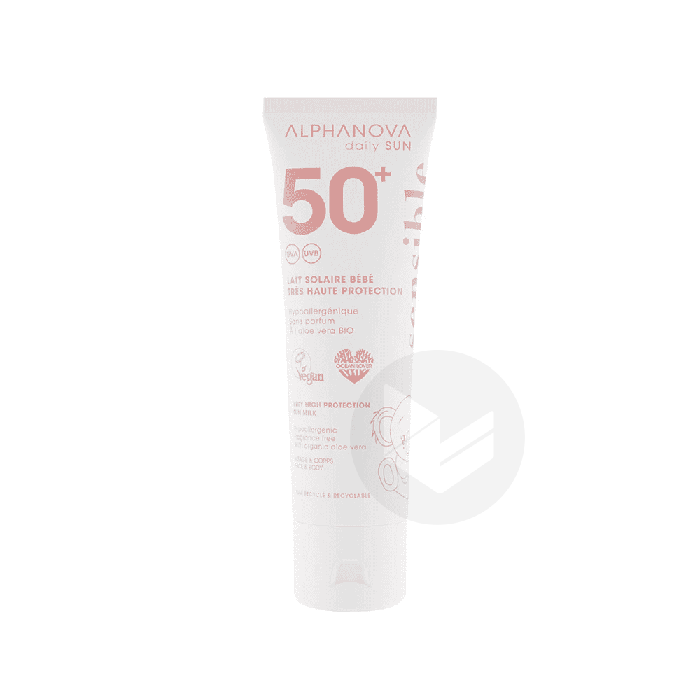 Lait solaire bébé très haute protection SPF50+ 50ml