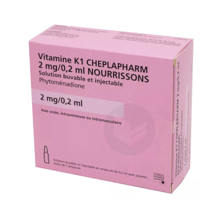 Vitamine K1 Roche 2 mg/0,2 ml Nourrissons