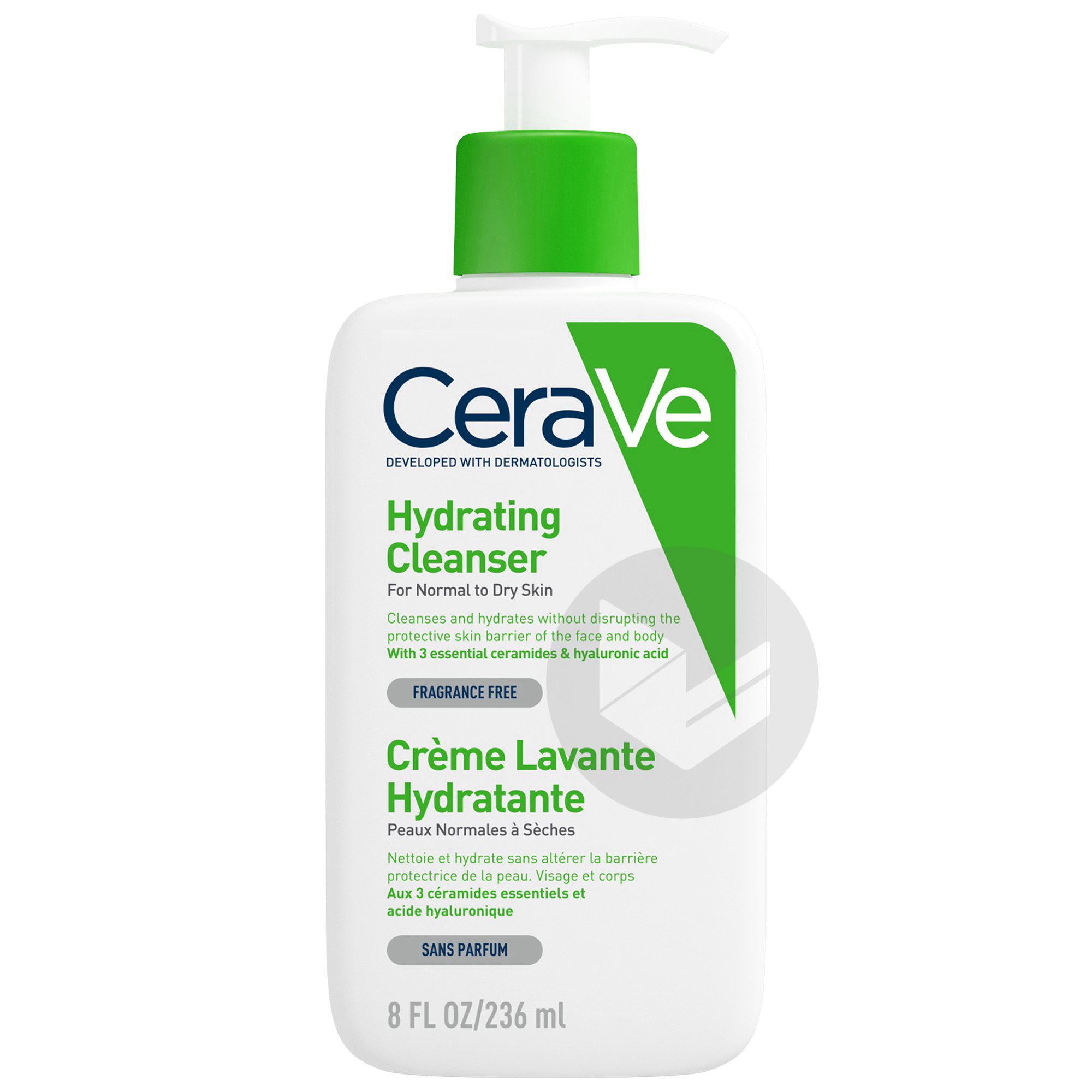 Crème Lavante Hydratante visage et corps pour les peaux sèches à très sèches 236ml
