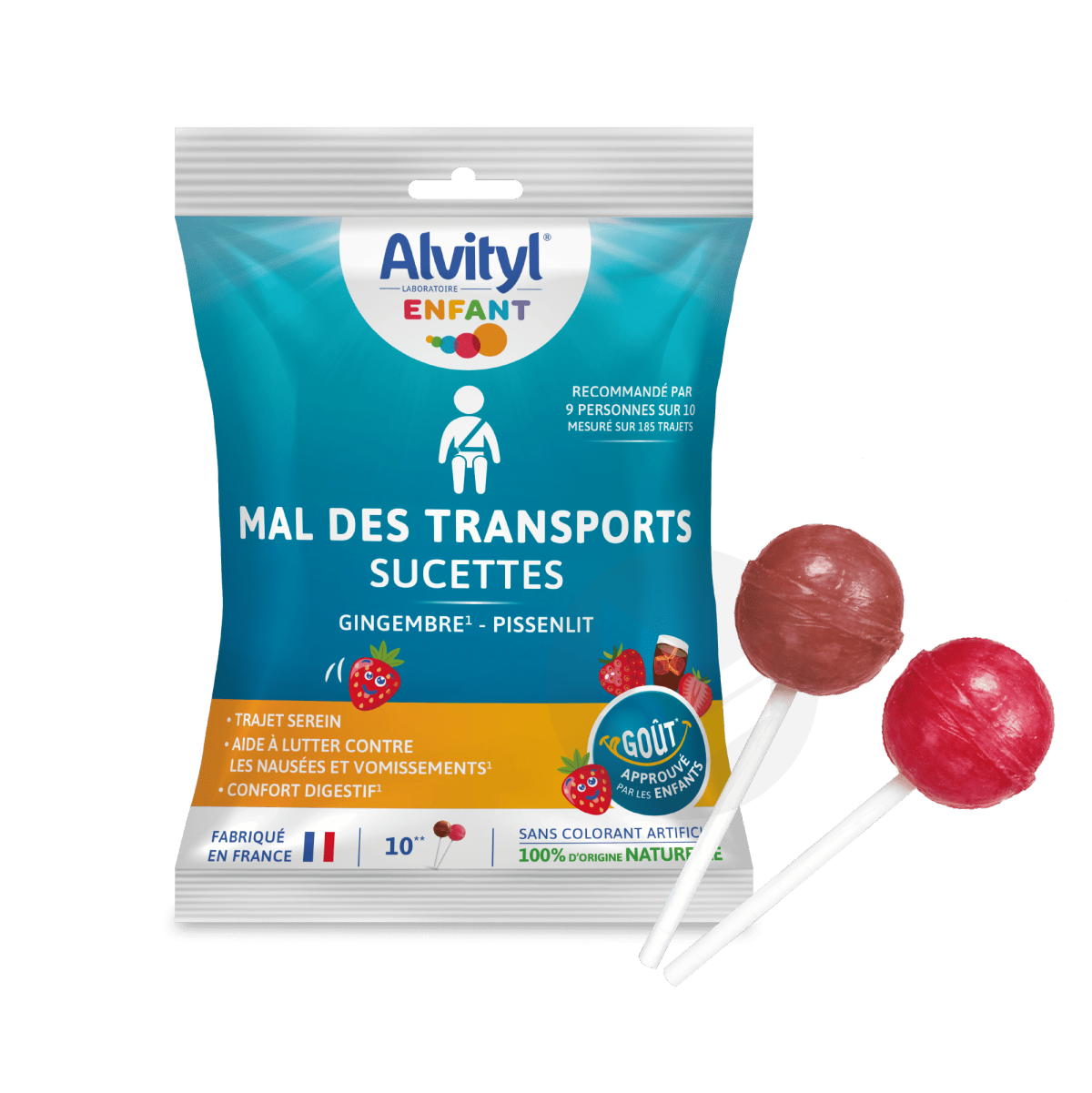 Mal des Transports 10 Sucettes