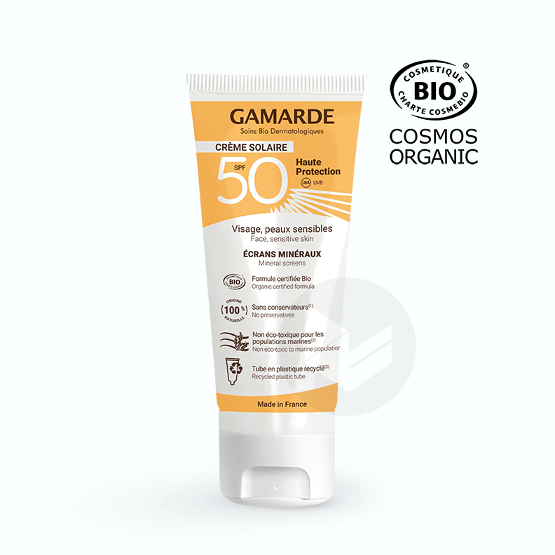 Crème Solaire Visage SPF50 Bio 40ml