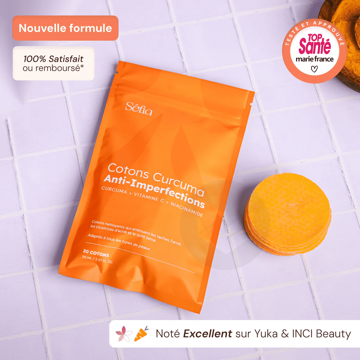 Recharge Cotons Anti-Imperfections 30 cotons