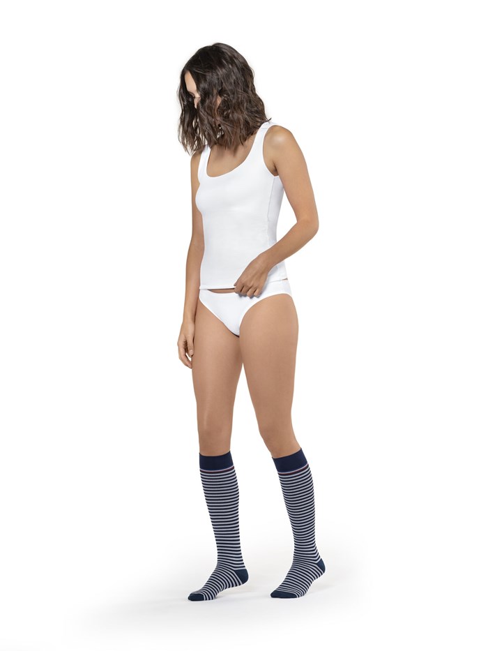 Chaussettes marinières femme classe 2 longueur normale taille S